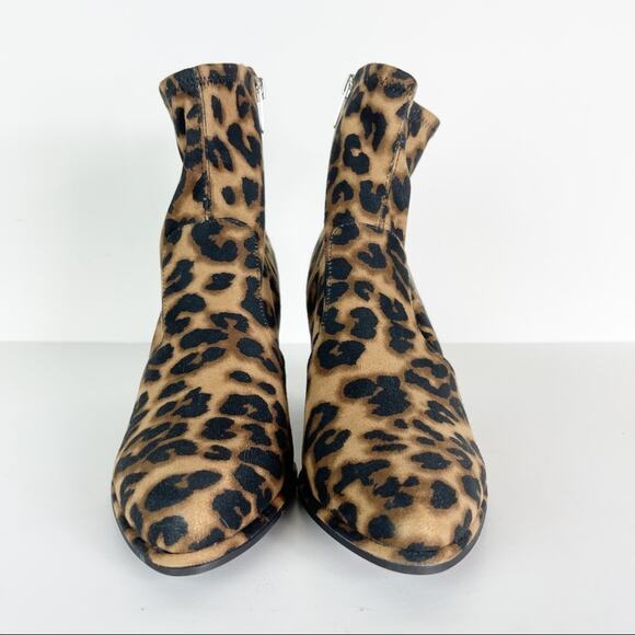 Marc Fisher NWOB Leave2 Block Heel Stretch Animal Print Bootie 7.5 - Picture 3 of 5